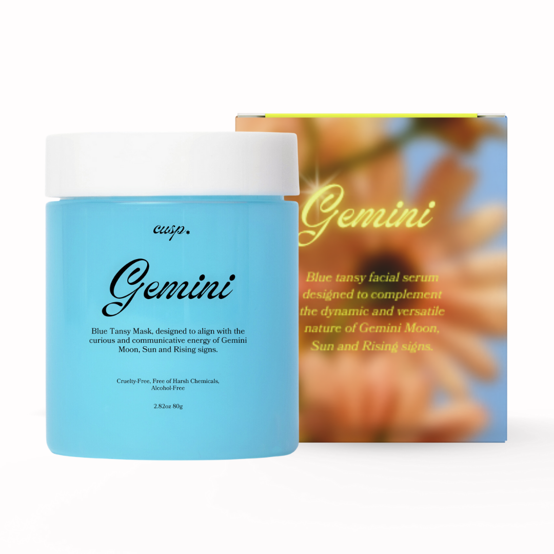 Gemini Blue Tansy Face Mask