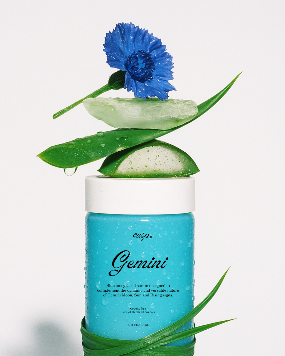 Gemini Blue Tansy Face Mask