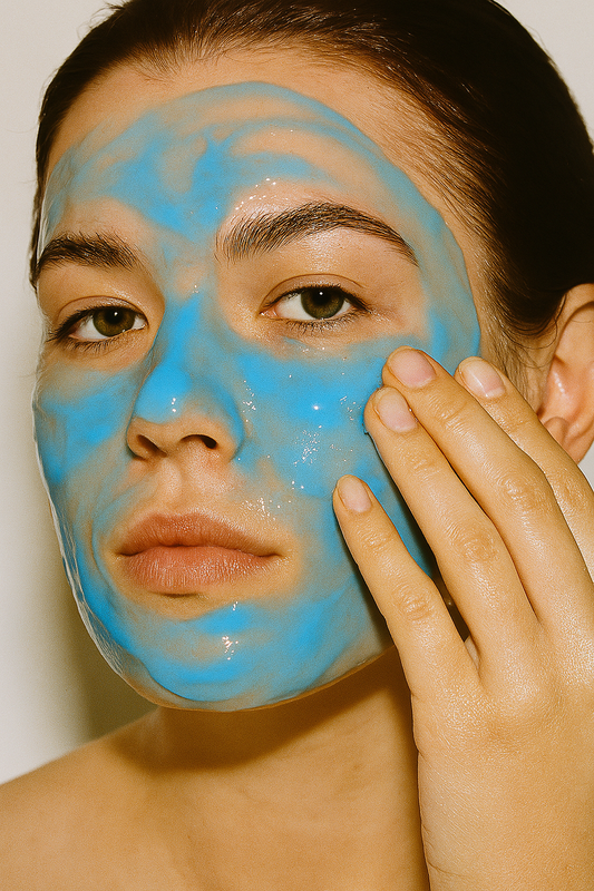 Gemini Blue Tansy Face Mask